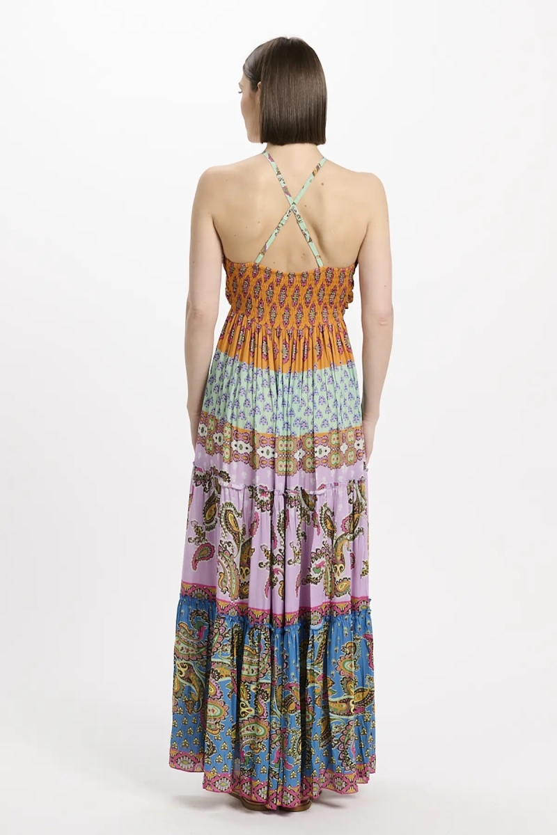 Dress Bahya Thin Straps Long Dress, 100% printed modal – Miss June Paris - 2