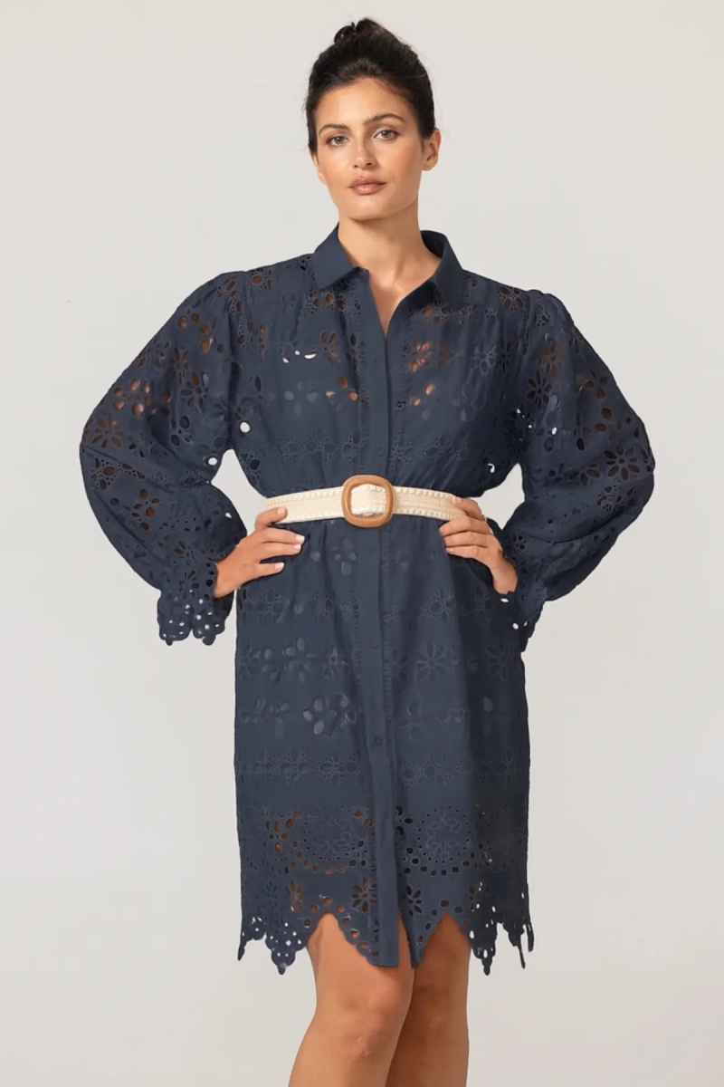 Miss June Paris — Nao Short Dress Navy