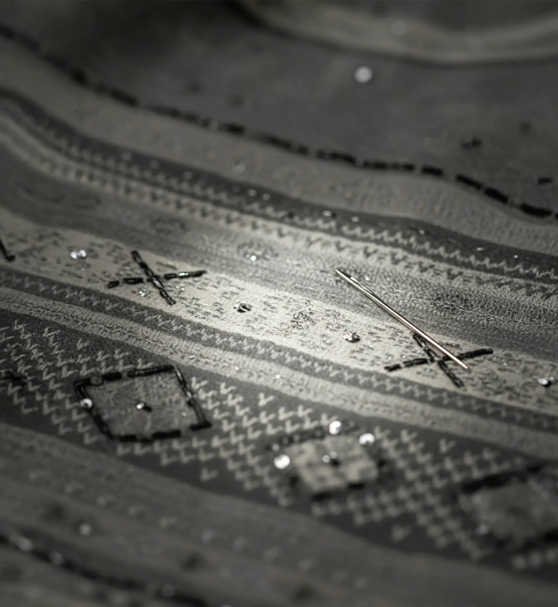 Kendra scarf - grey wool - 3