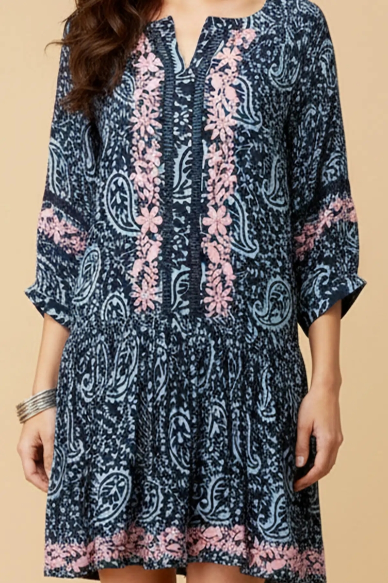 robe courte manche longue boheme DARLING - Miss June