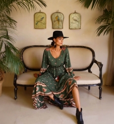 robe longue manche longue boheme ANATOLIA - Miss June