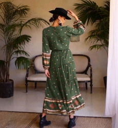 bohemian long dress long sleeves ANATOLIA - Miss June
