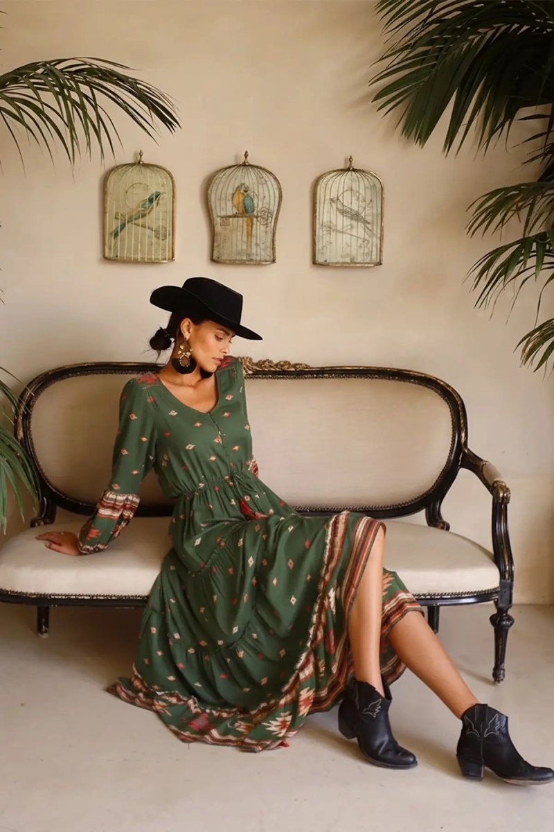 robe longue manche longue boheme ANATOLIA - Miss June