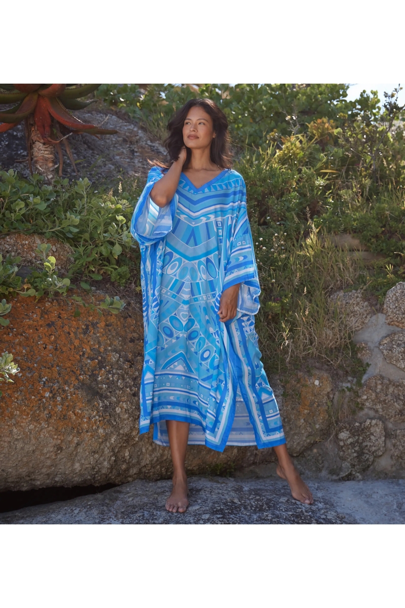 Miss June Paris — Caftan Long Brenda Bleu