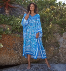 Miss June Paris — Caftán Largo Brenda Azul