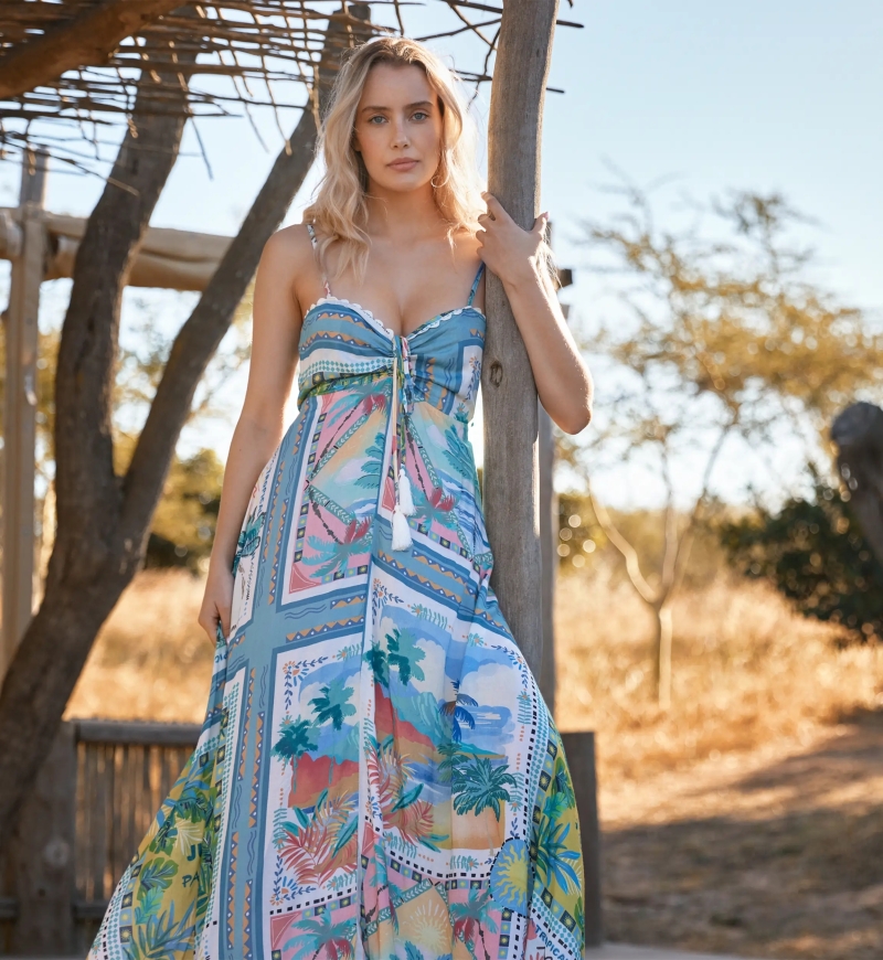 Miss June Paris — Long Dress Britney Bustier in 100% Modal