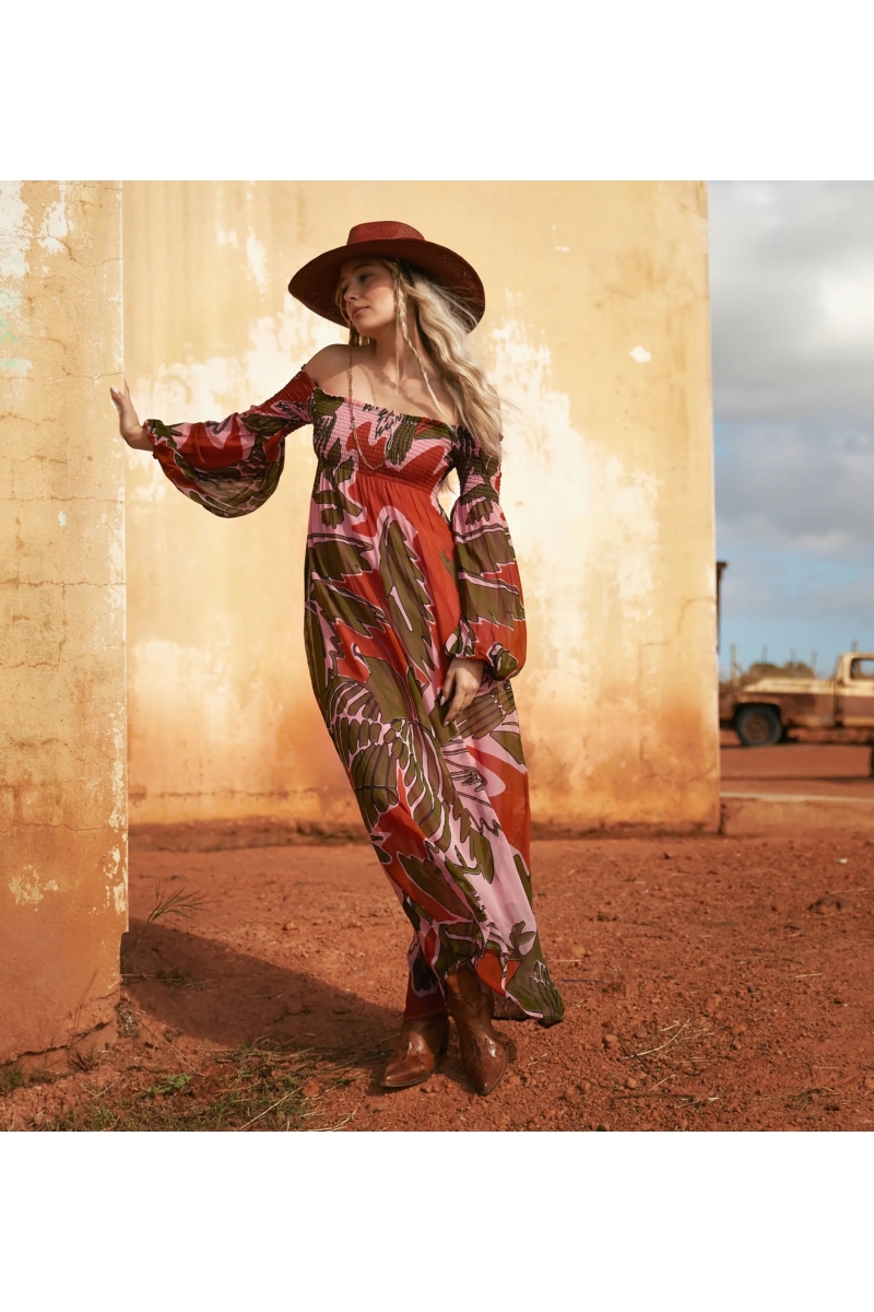 Miss June Paris — Vestido Largo Olympe Rosa