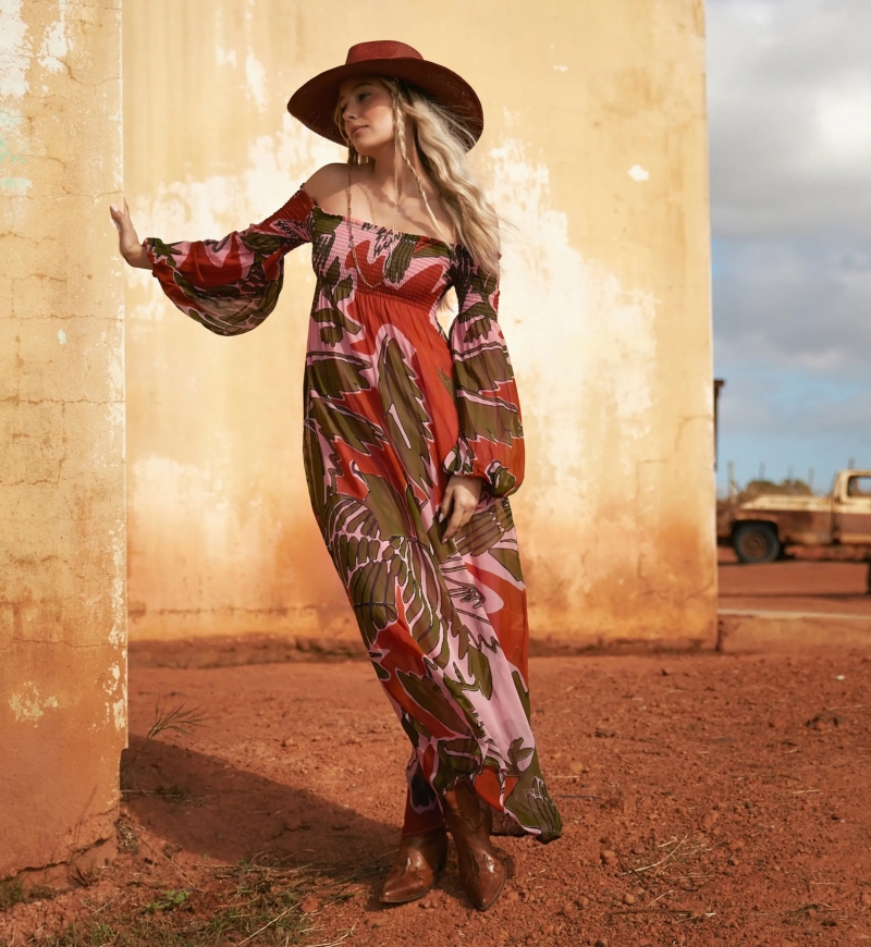 Miss June Paris — Vestido Largo Olympe Rosa