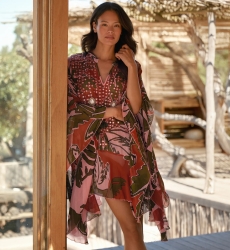 Miss June Paris — Anaya Short Kaftan Pink