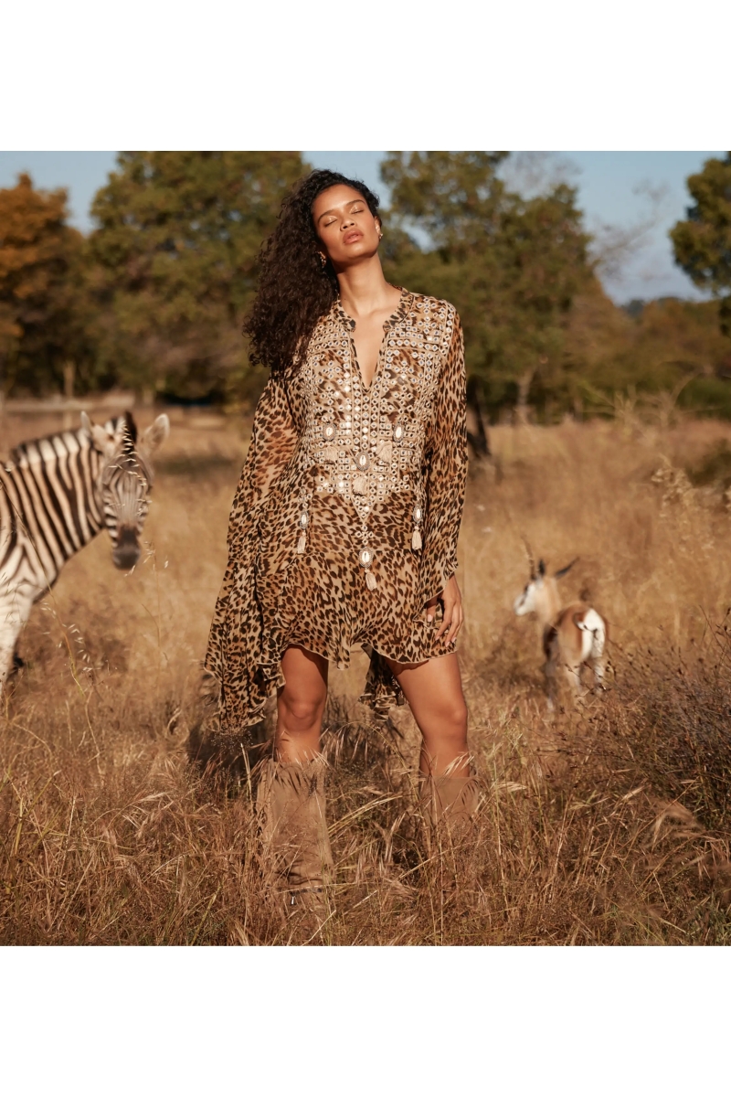 Caftan Court Kayla - 100% georgette rayon - Miss June Paris - 1