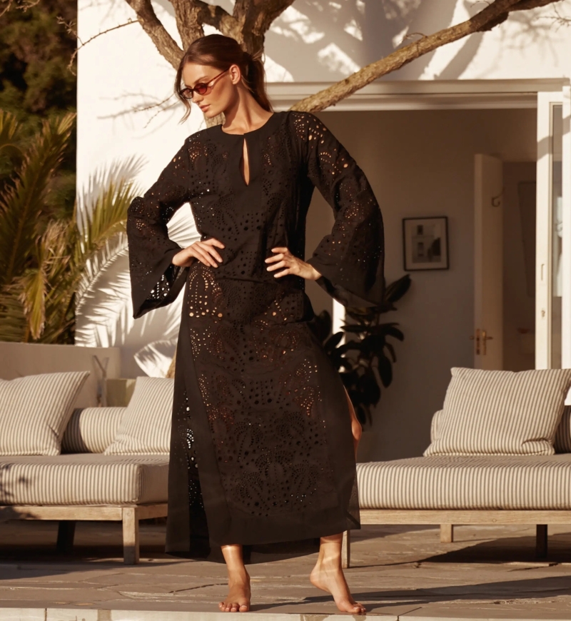 Miss June Paris — Vestido Largo Penny Negro