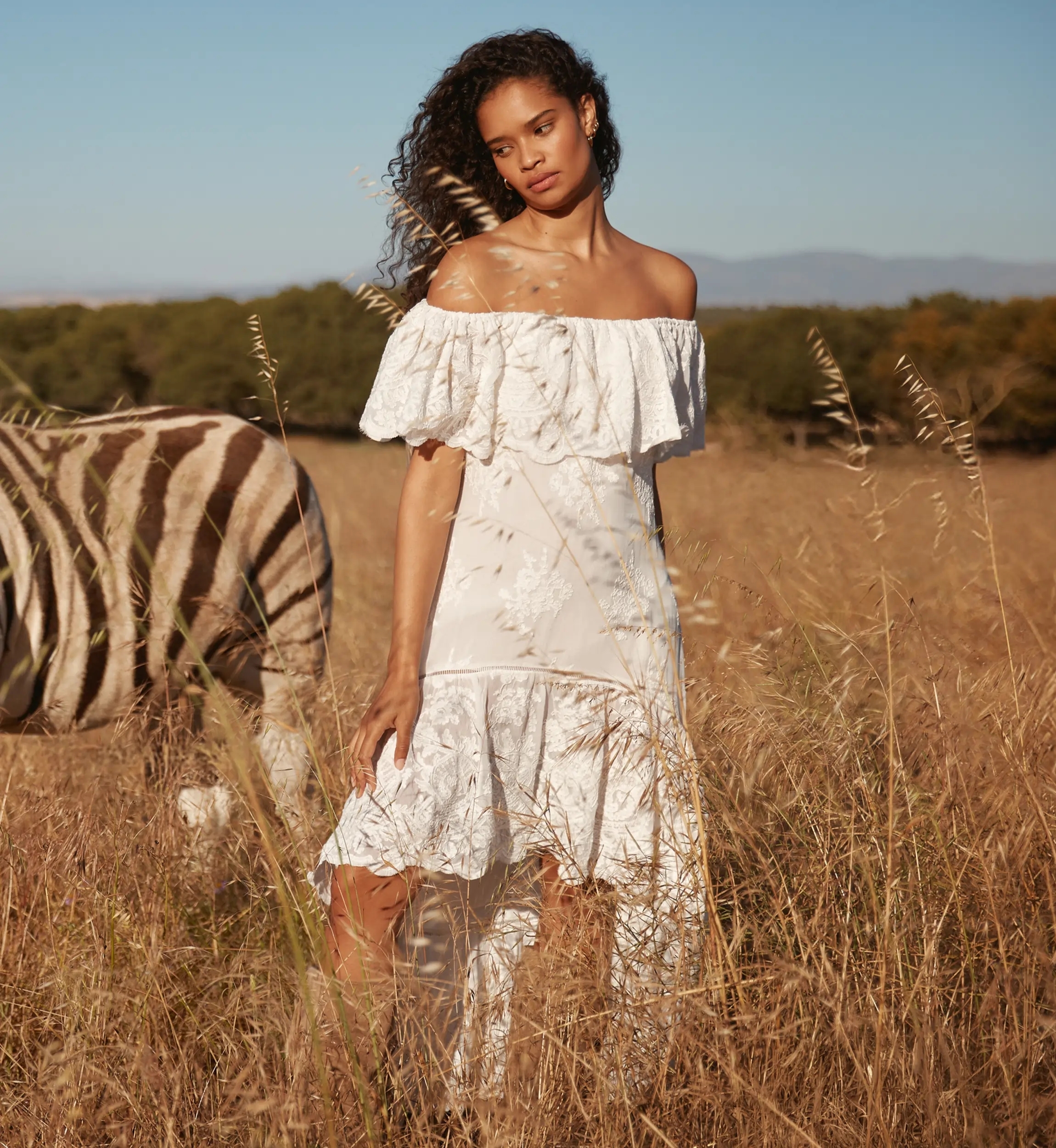 Robe longue Asymérique White  - 100% rayon - Miss June Paris - 1