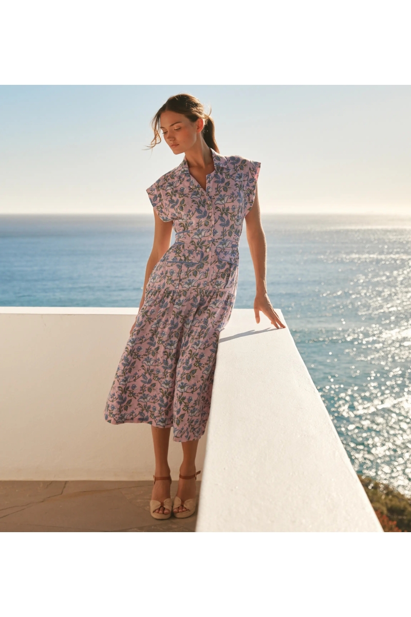 Miss June Paris — Bruna Pink Midi Dress