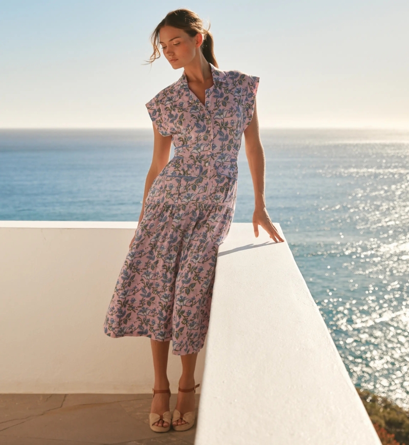 Miss June Paris — Bruna Pink Midi Dress