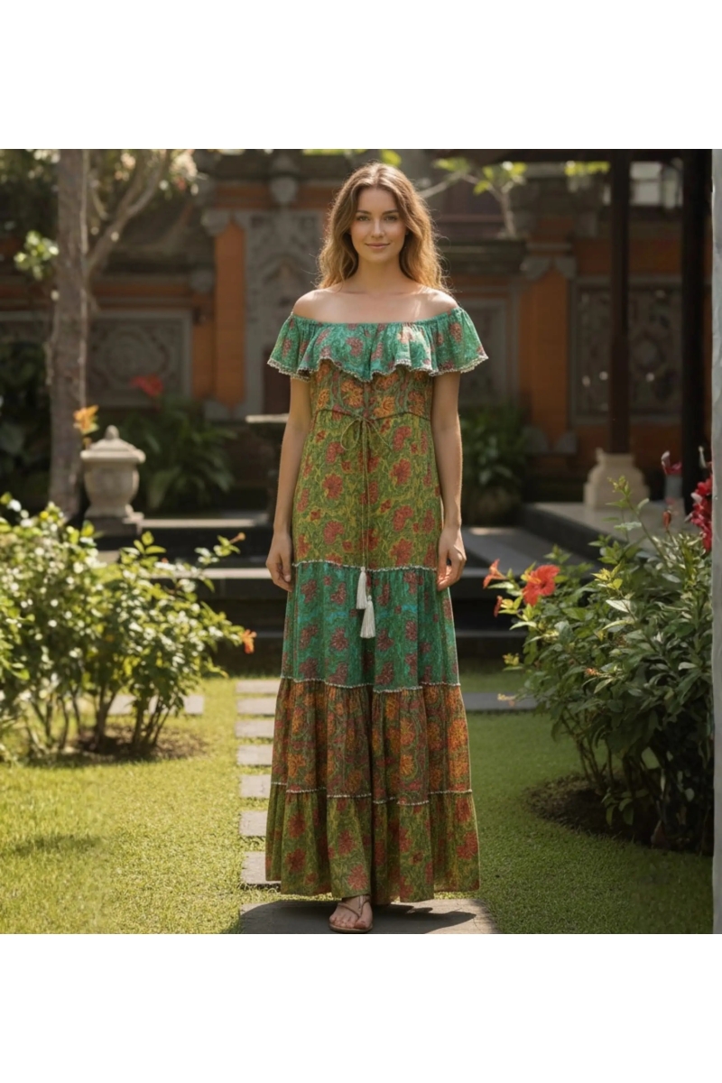 Miss June Paris — Robe Longue Gardennia