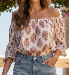 Miss June Paris — Top Off Shoulder Flamenco