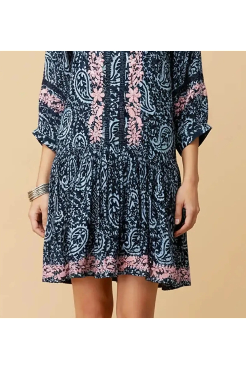 robe courte manche longue boheme DARLING - Miss June
