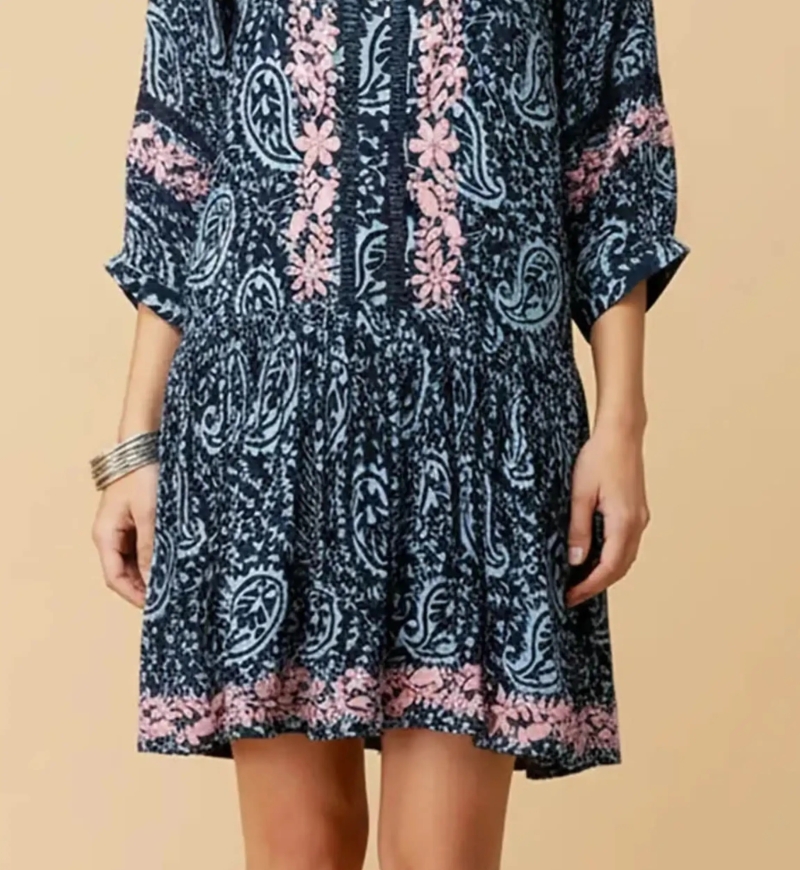 robe courte manche longue boheme DARLING - Miss June