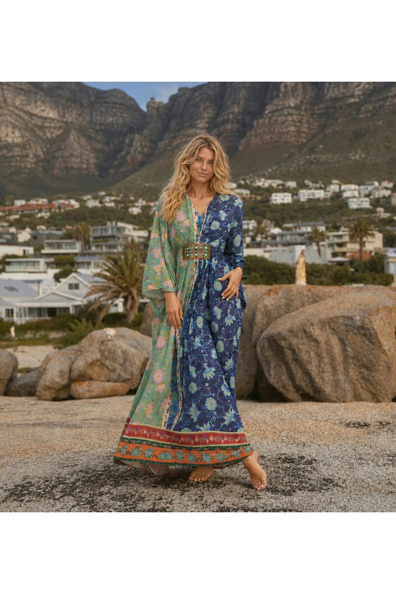 Caftan Long Lyzzie Modal Multicolore Paisley | Caftan Long — Miss June