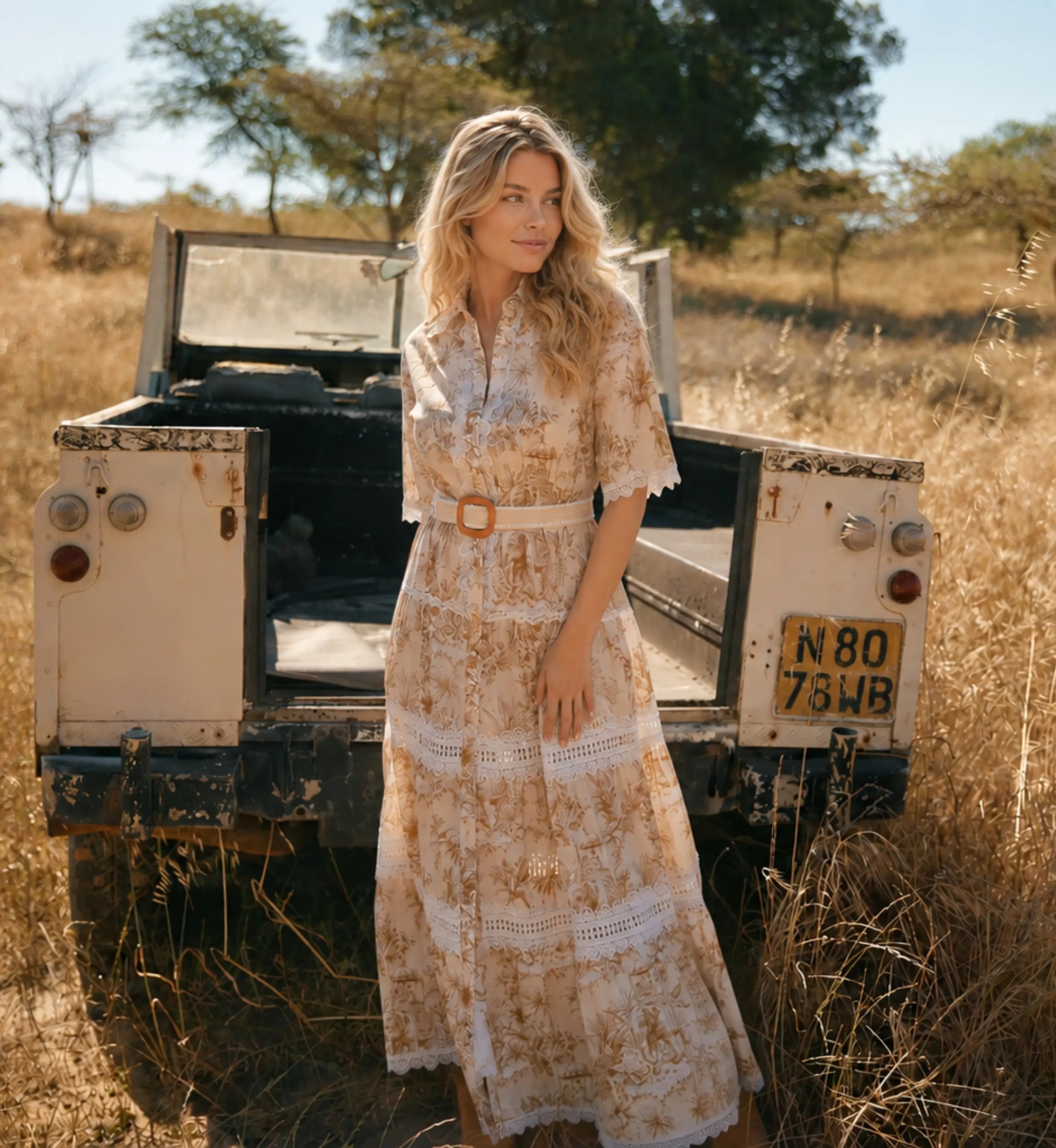 Robe Longue Beige Aliza | Robes longues — Miss June Paris