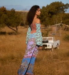 Long Dress Stefie in Multicolor Modal Smocked | Long Dresses — Miss Ju