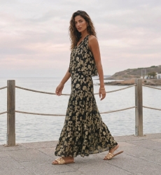 Front view of a stylish women's two-piece outfit, a versatile matching set for various occasions.