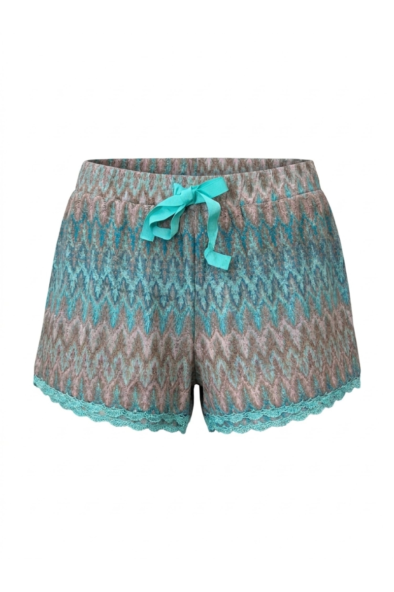 Vue de face d'un short femme polyvalent, coupe décontractée et confortable, idéal pour l'été.