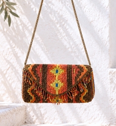 Pochette perlée Perle à anse chaîne | Miss June Paris