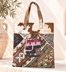 Sac Tole Cuir Brodé | Sac Bohème Chic | Miss June Paris