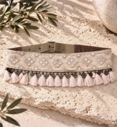 Coins Embroidered Belt with Tassels | Miss June Paris
