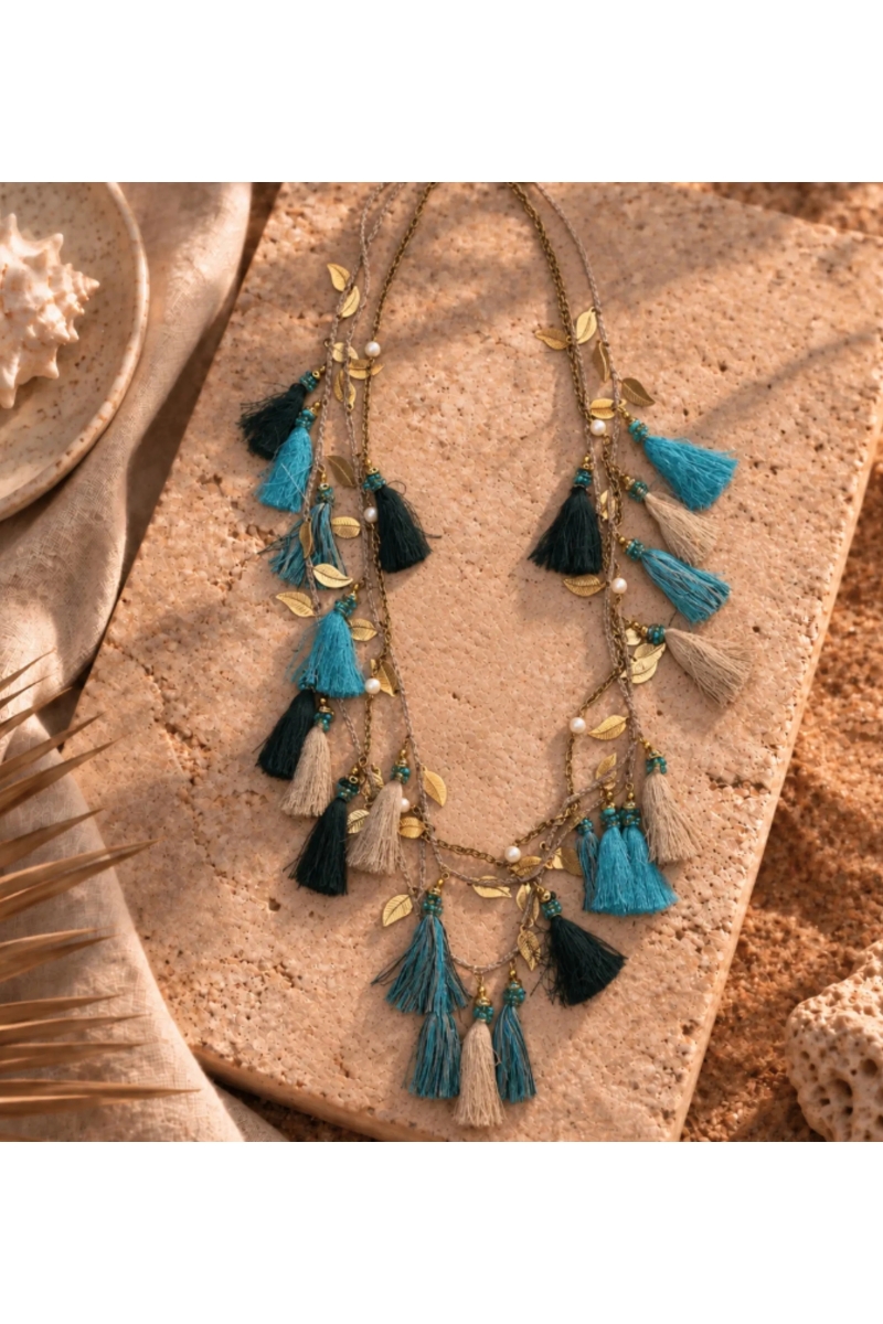 Collar largo Bohemianna con borlas | Miss June Paris