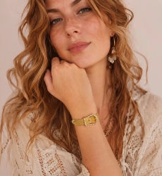 Pulsera Boucle dorada de acero inoxidable | Miss June Paris
