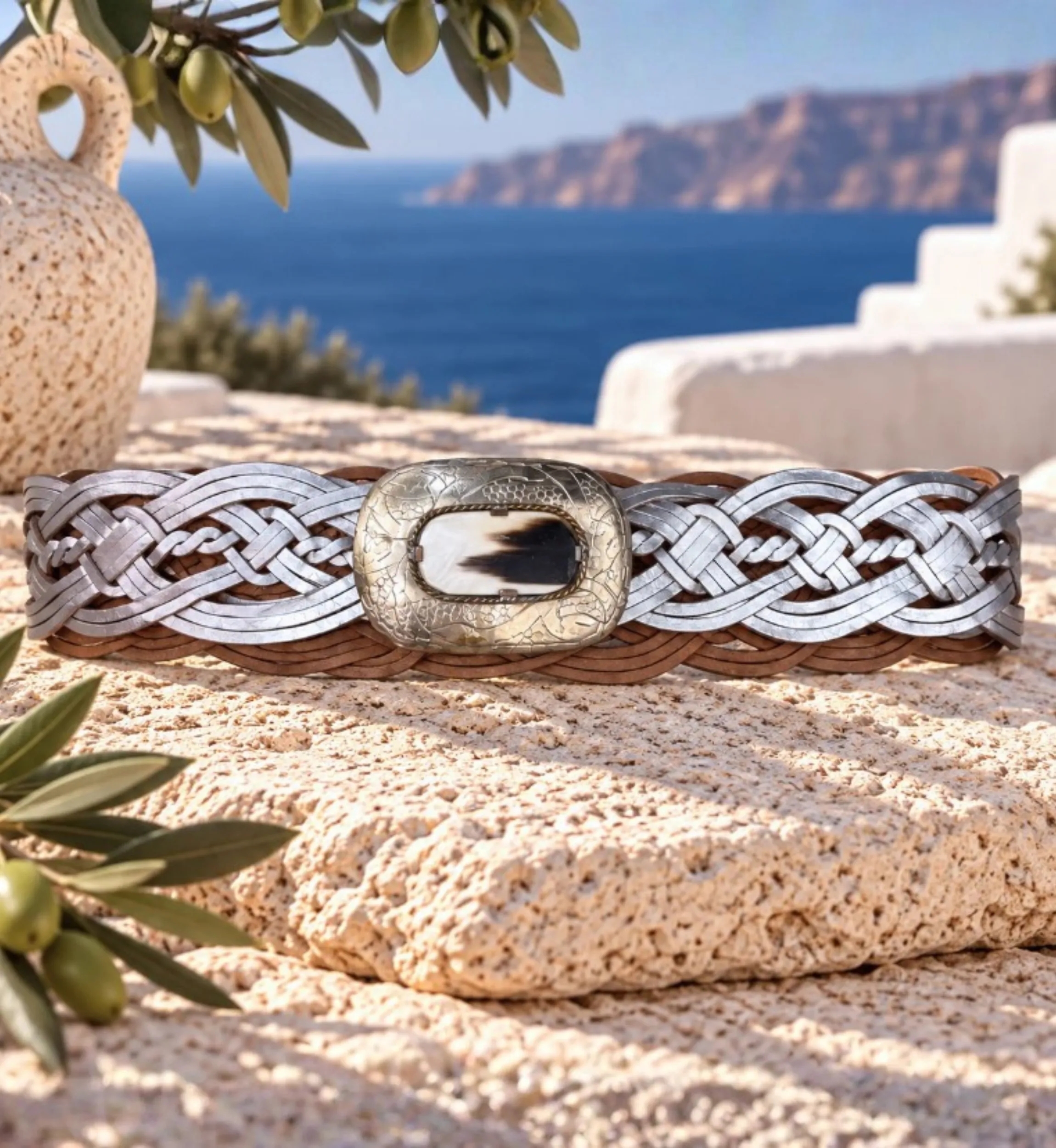 Broadway Leather Belt | Braided Boho Belt | Miss June Paris