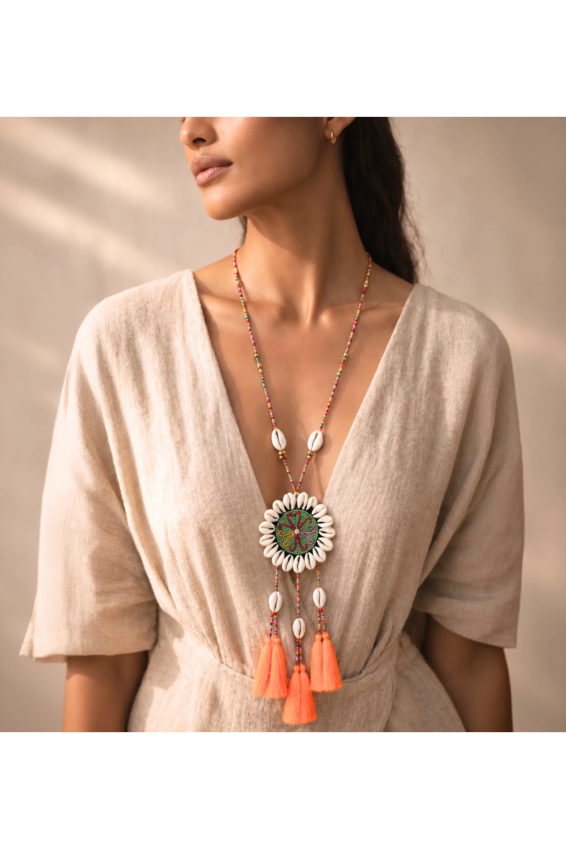 Collier Long Mokara | Sautoir Perles Bohème | Miss June