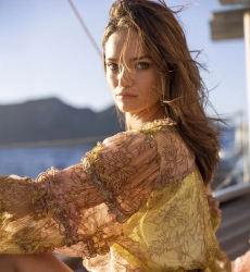 Blouse Lips - multicouleure - lurex dorés - petits volants - manches longues bouffantes - style boho - Miss June Paris - 2