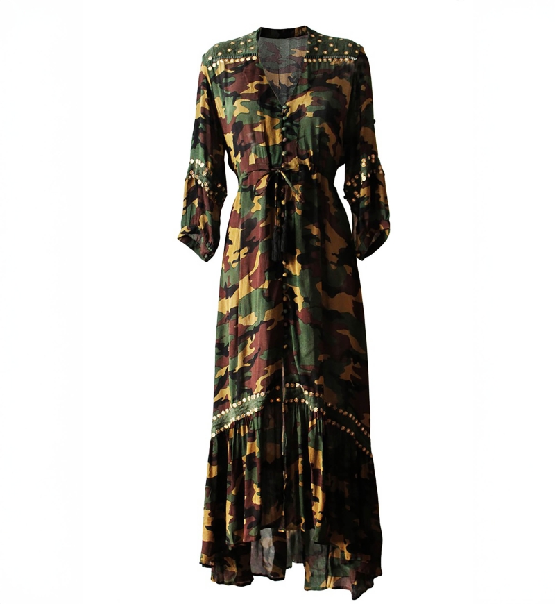 robe longue manche longue boheme SAHARA - Miss June