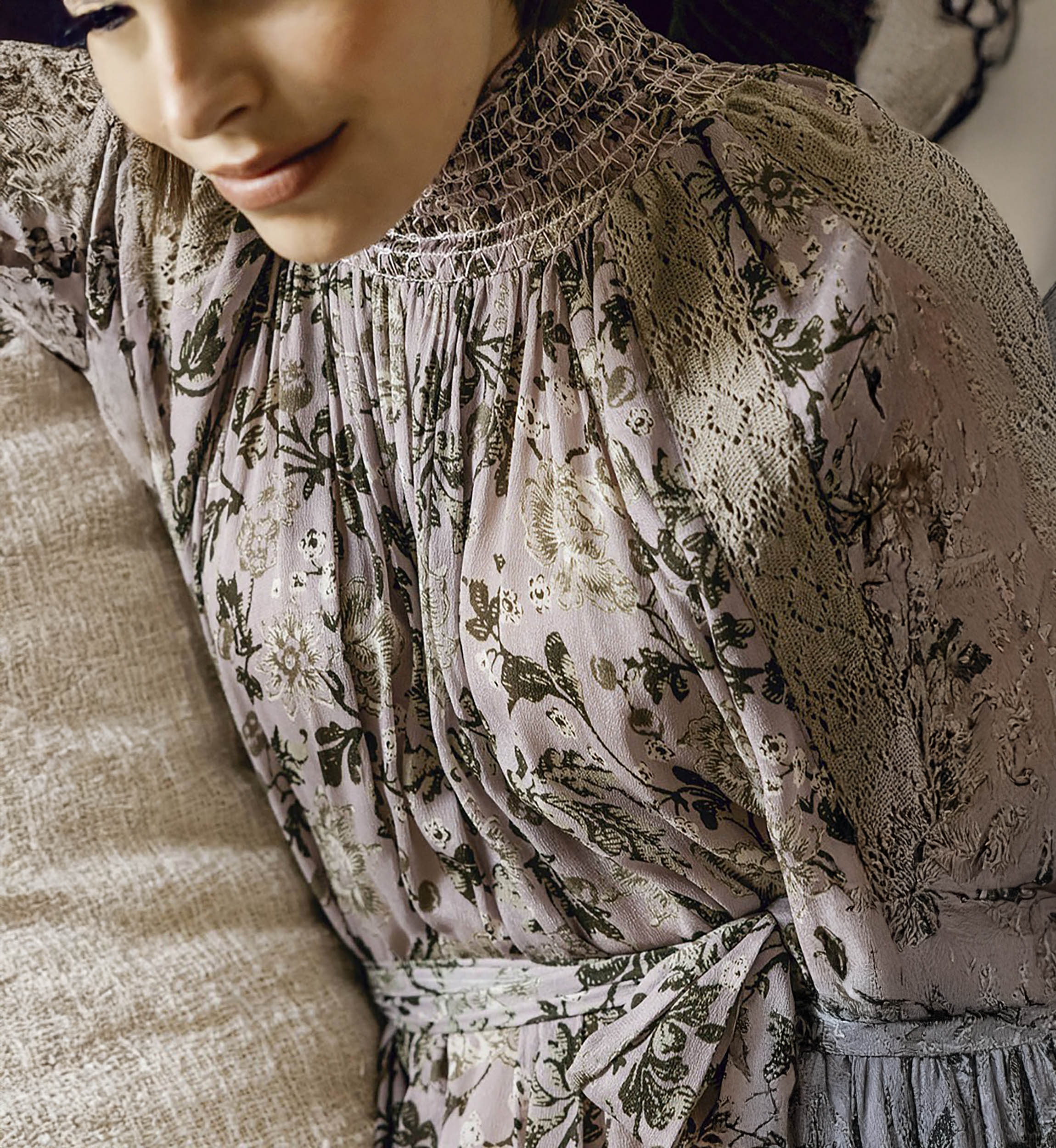 robe longue manche longue fleurie ADELE - Miss June