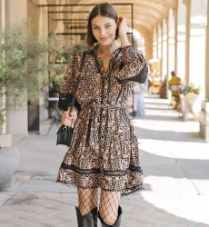 robe courte manche longue boheme CHLOE - Miss June