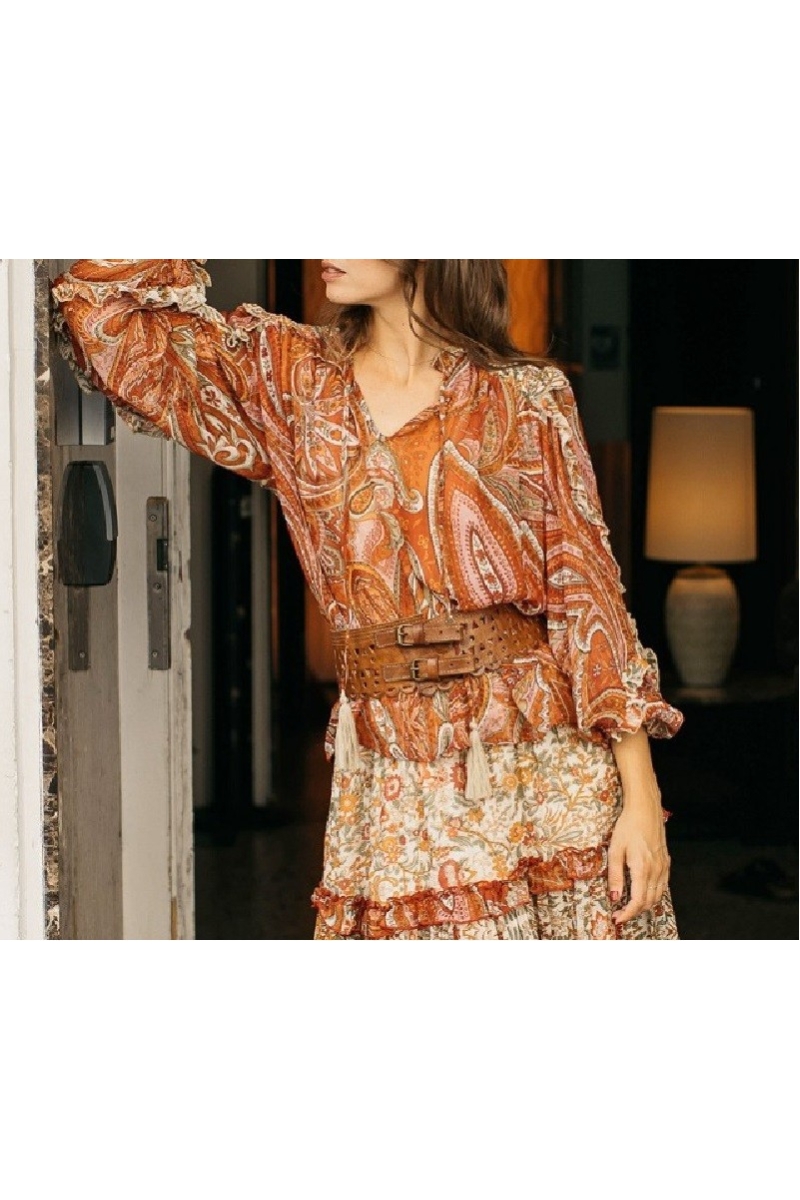 Ceinture Cuir - Joan - Tan - Miss June Paris - 11