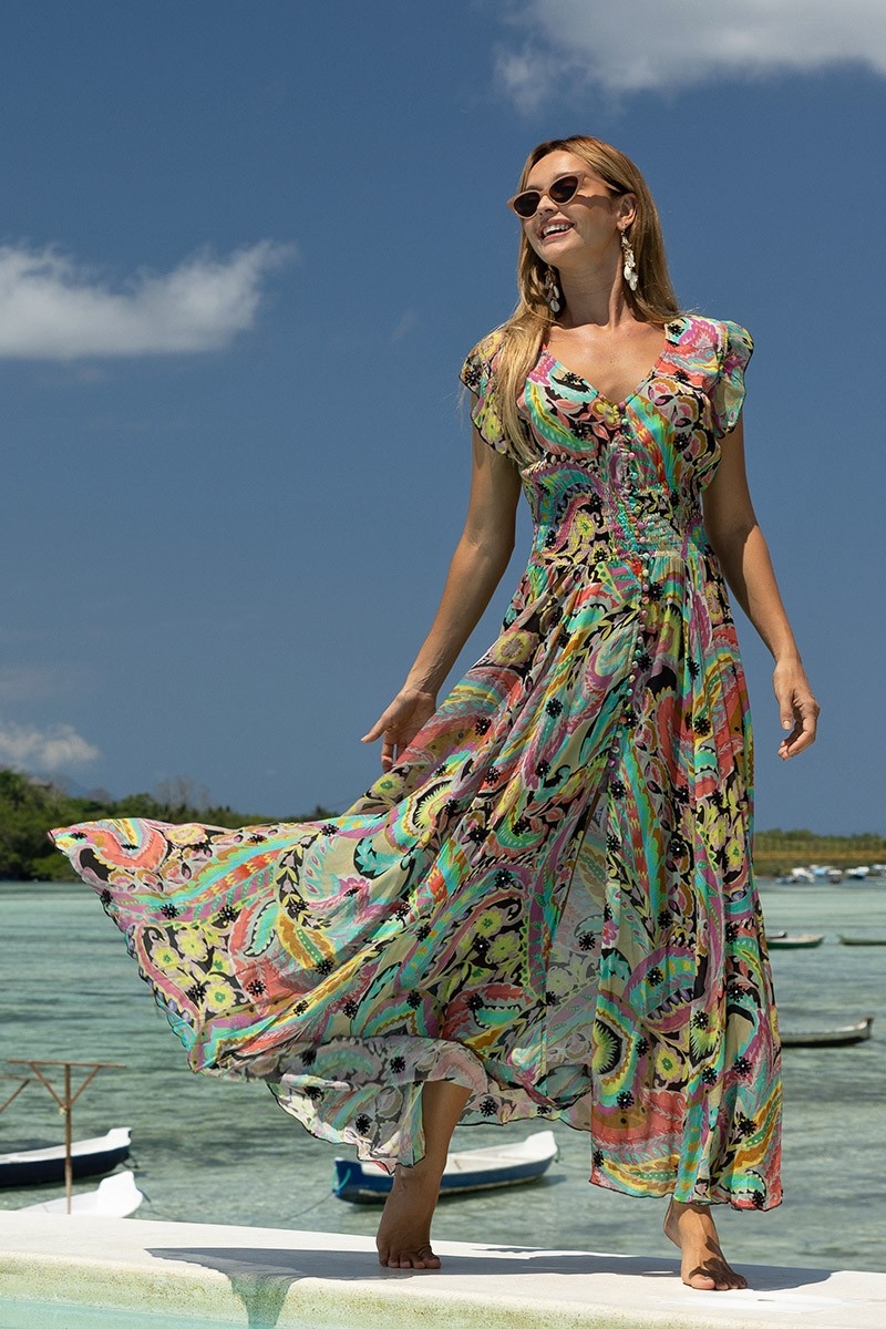 Vestido Largo Absinthe - Multicolor - Bohemio - Talla S/L - Miss June Paris - 1