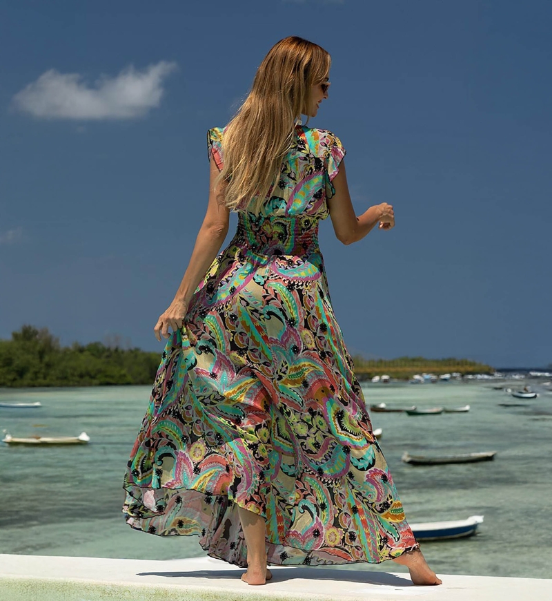 Vestido Largo Absinthe - Multicolor - Bohemio - Talla S/L - Miss June Paris - 4