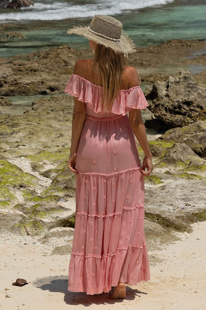 robe longue boheme rose KATE - Miss June