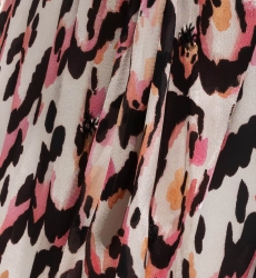 Caftan Long Roberta - multicouleur - manche courte - col V - style boho - Miss June Paris - 5