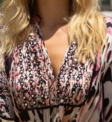 caftan long manche courte boheme ROBERTA - Miss June