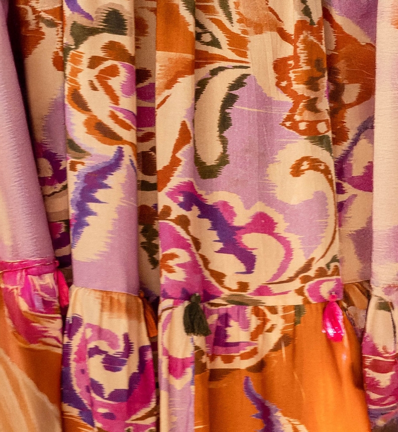 Robe Longue Tiffany - maeve/violet - imprimé bohème - un épaule dénudée - ceinture assortie - Miss June Paris - 6