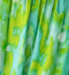 Mavis Mini Dress - Green - Long Sleeves - Decorated Plastron - Golden Details - Bohemian - Miss June Paris - 5