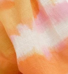 Shirt Hayley – pink/orange – puff long sleeves – tie & dye pattern – bohemian – Miss June Paris – 6