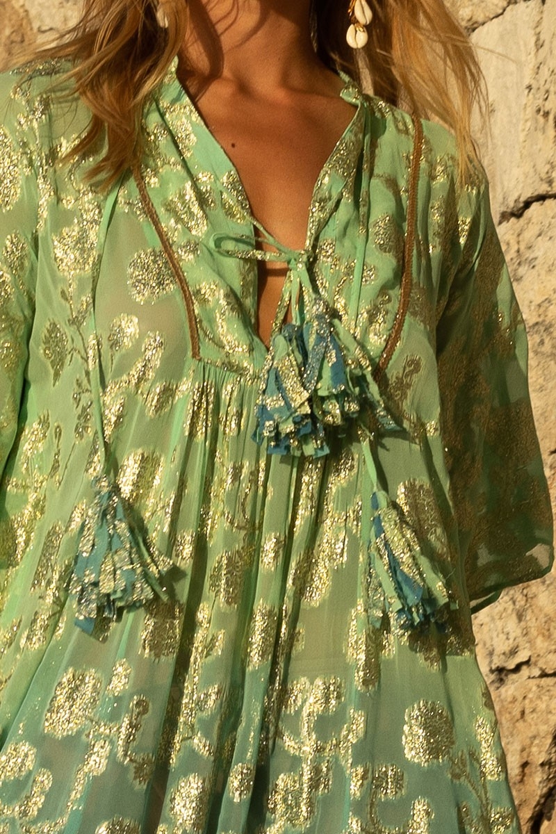 caftan long manche courte boheme PHOEBE - Miss June