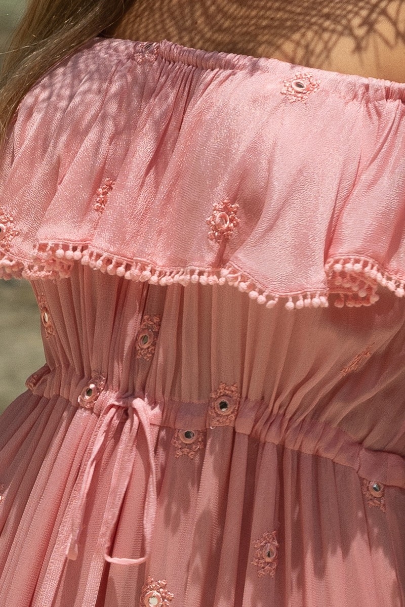 vestido largo rosa bohemio KATE - Miss June