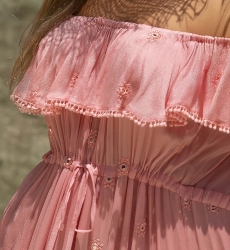 robe longue boheme rose KATE - Miss June